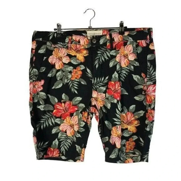 Denim & Supply Ralph Lauren Black Hawaiian Floral Shorts 36 - Picture 1 of 3